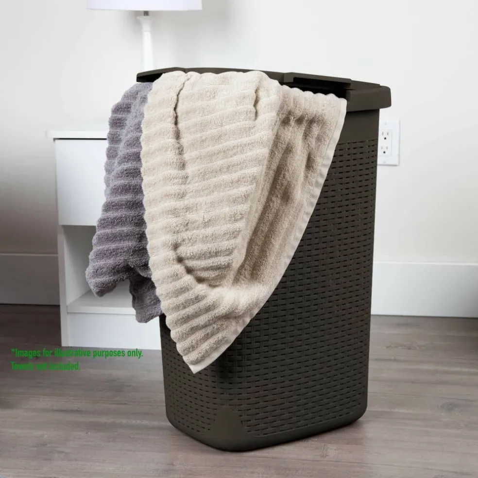 Mind Reader 60L Hamper Laundry Basket with Cutout Handles