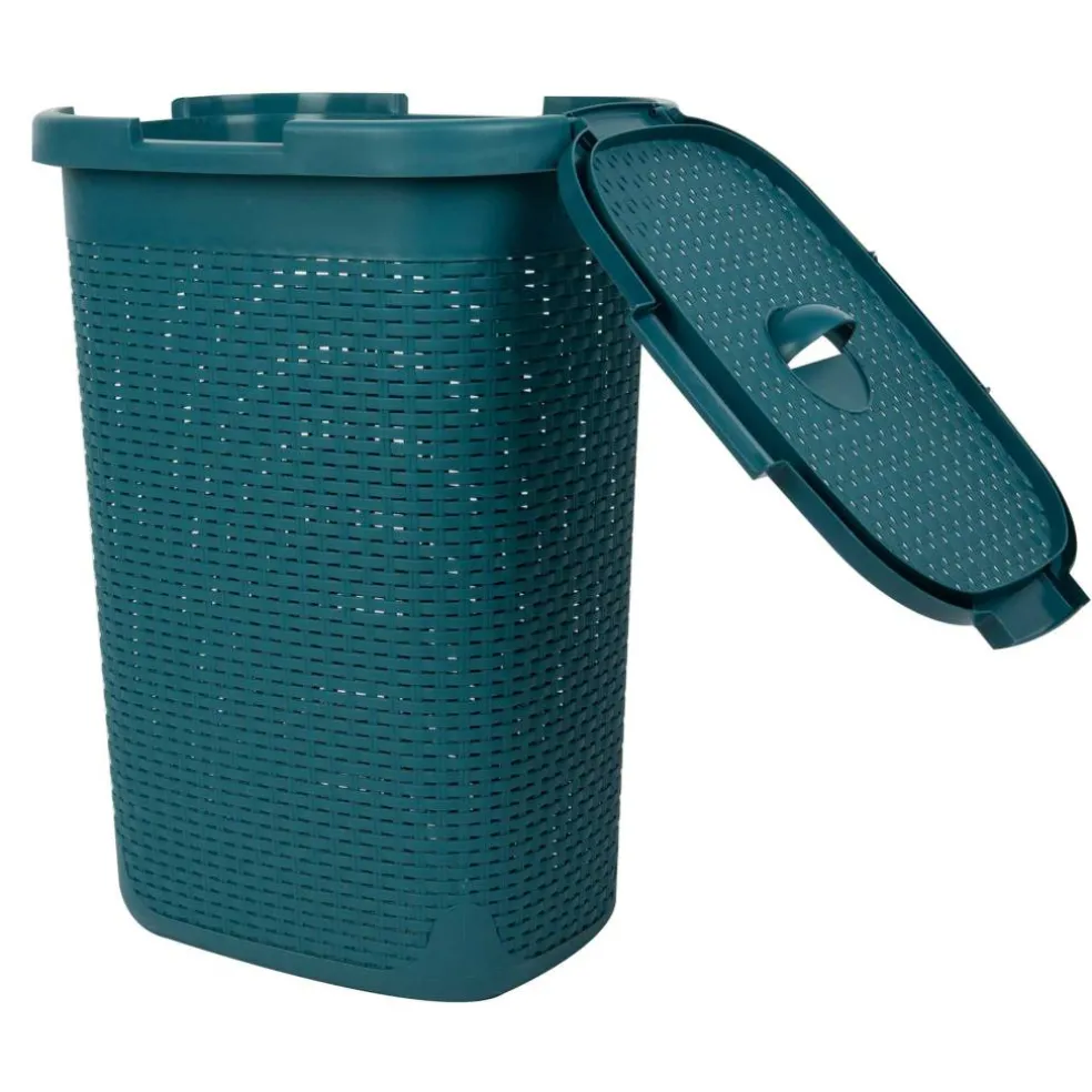 Mind Reader 60L Hamper Laundry Basket with Cutout Handles