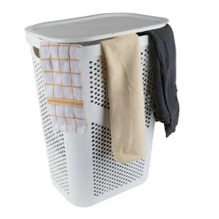 Mind Reader 60L Perforated Plastic Laundry Hamper with Lid