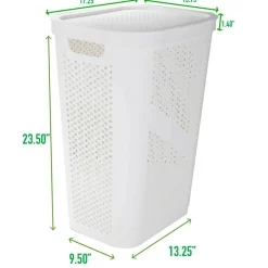 Mind Reader 60L Perforated Plastic Laundry Hamper with Lid