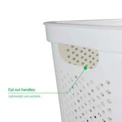 Mind Reader 60L Perforated Plastic Laundry Hamper with Lid