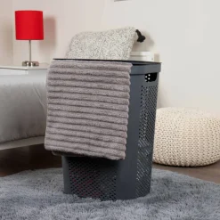Mind Reader 60L Perforated Plastic Laundry Hamper with Lid