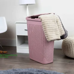 Mind Reader 23.5'' Slim Laundry Hamper with Cutout Handles
