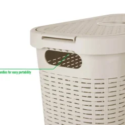 Mind Reader 23.5'' Slim Laundry Hamper with Cutout Handles