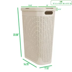 Mind Reader 23.5'' Slim Laundry Hamper with Cutout Handles