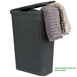 Mind Reader 23.5'' Slim Laundry Hamper with Cutout Handles
