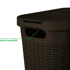 Mind Reader 23.5'' Slim Laundry Hamper with Cutout Handles