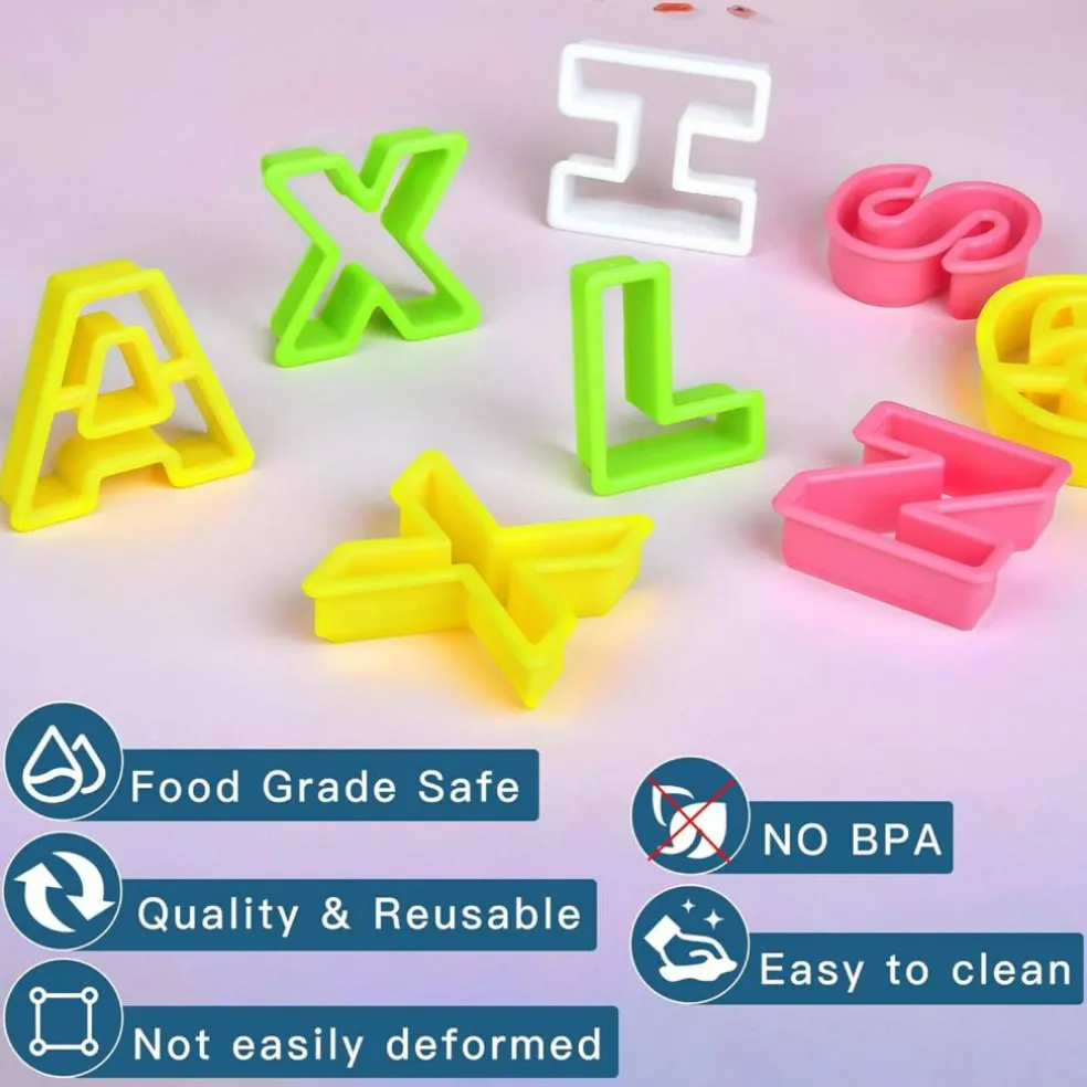 Mini Alphabet & Number Cookie Cutter Set 41 Pieces