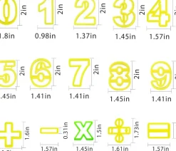 Mini Alphabet & Number Cookie Cutter Set 41 Pieces