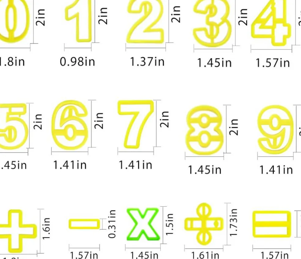 Mini Alphabet & Number Cookie Cutter Set 41 Pieces