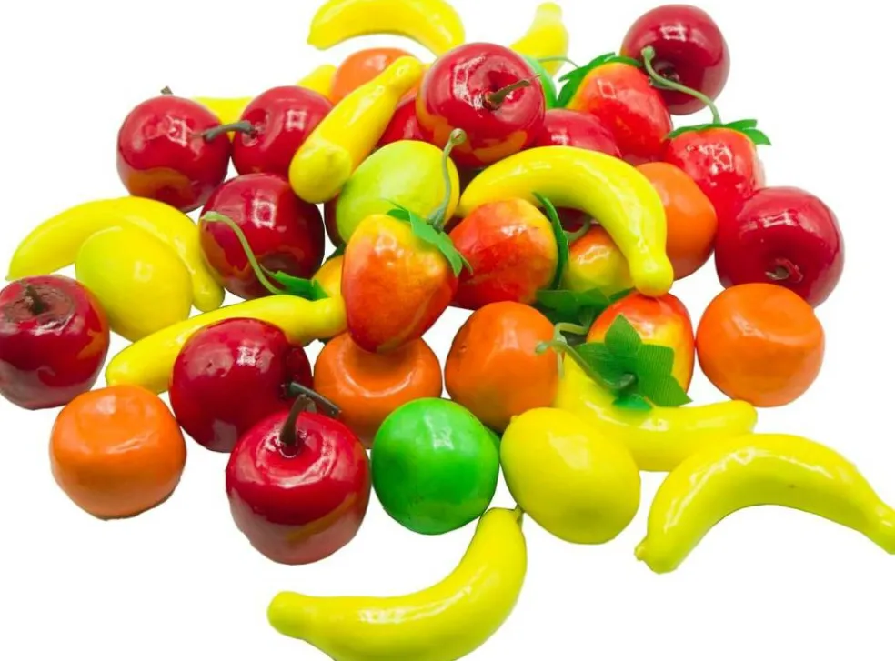 Mini Artificial Fruits Pack - (6 Kinds, 6Pcs)
