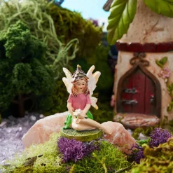 Miniature Pixie Sitting with Flower by Make Market®