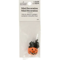 Mini Black Cat on Jack-o'-Lantern by Ashland®