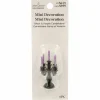 Mini Black & Purple Candelabra by Ashland®