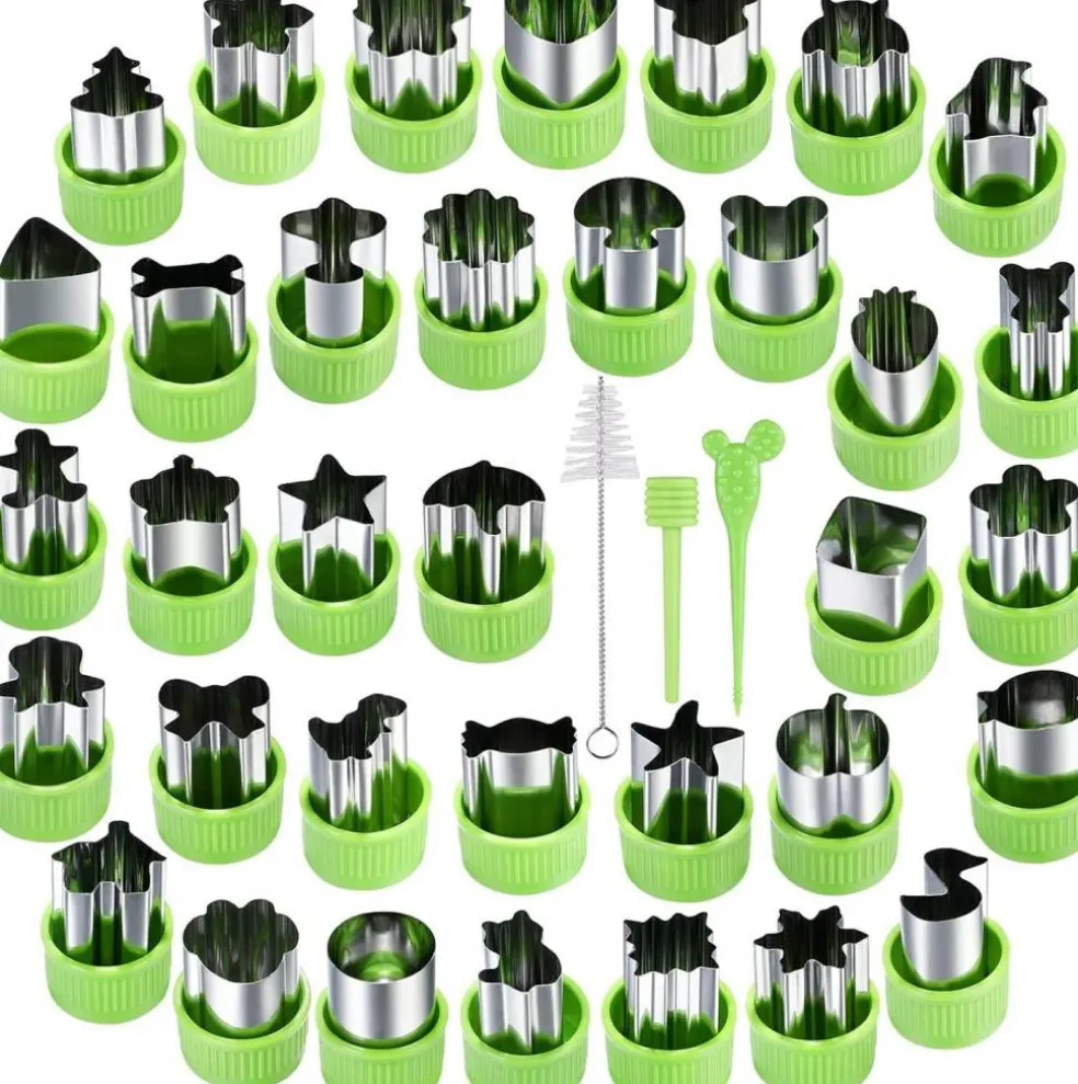 Mini Cookie Cutters & Fruit/Vegetable Stamps 35 Pack
