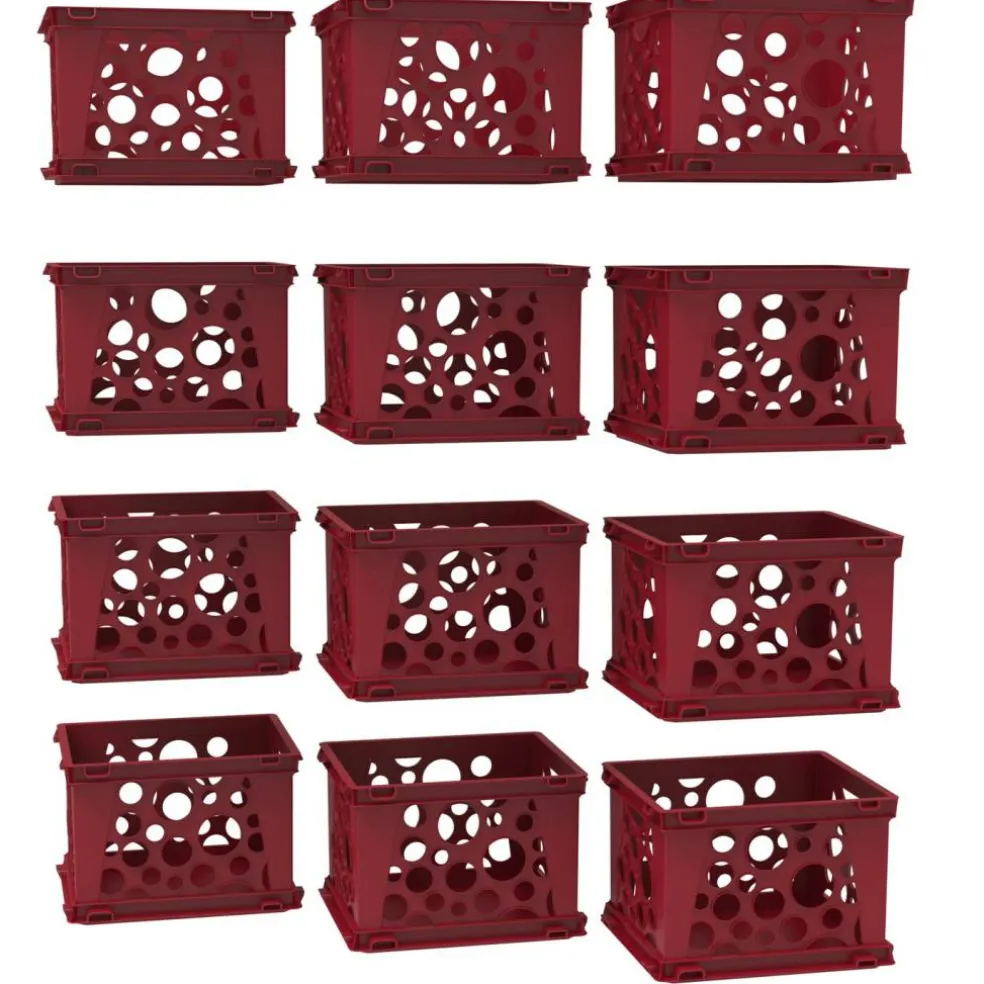 Mini Crate, Red, 12-Pack