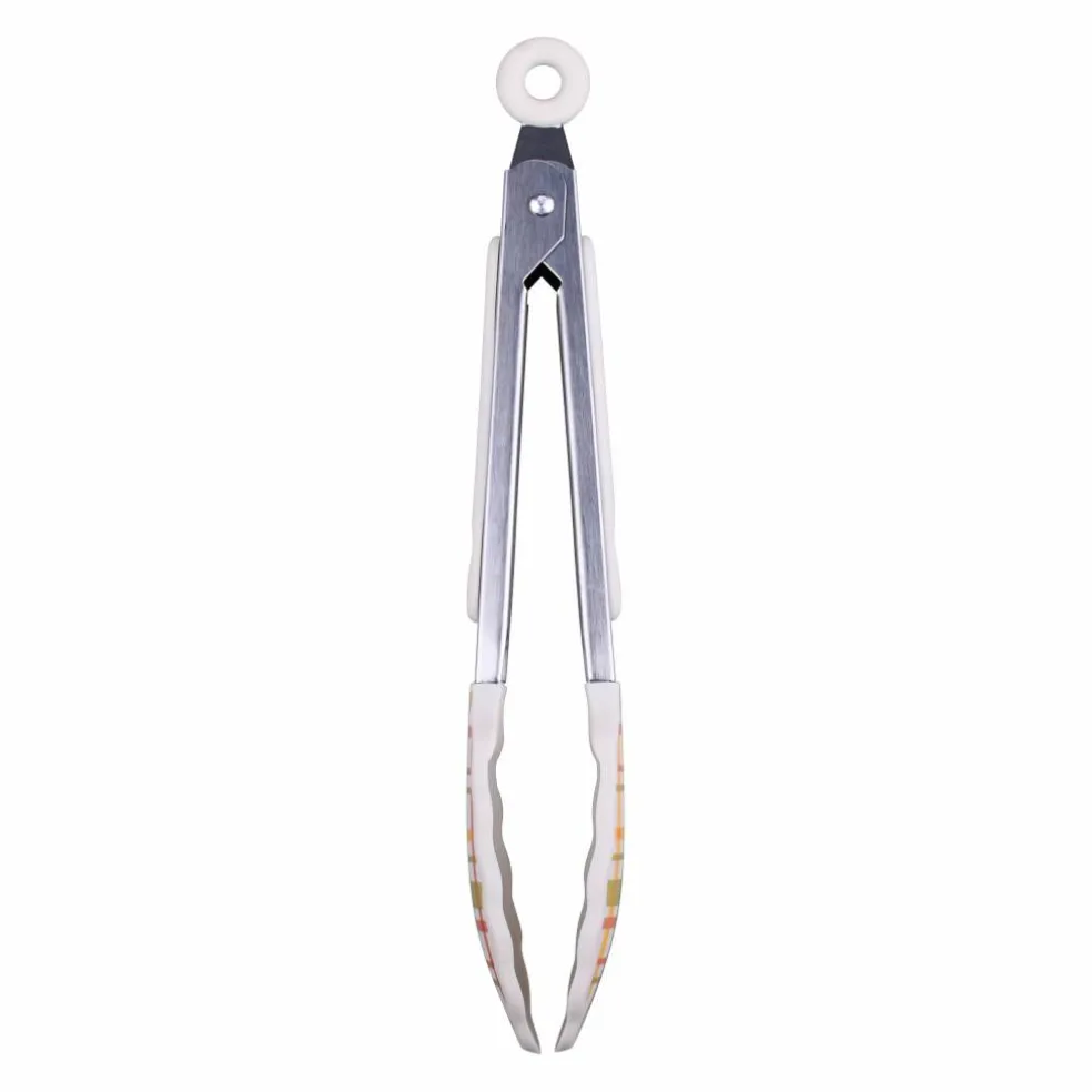 Mini Green & Orange Plaid Tongs by Makery™