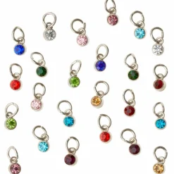 Mini Rhodium-Colored Glass Charm Mix by Bead Landing™