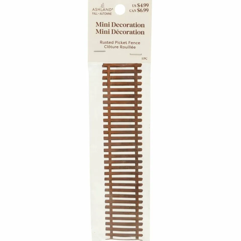 Mini Rusted Picket Fence by Ashland®