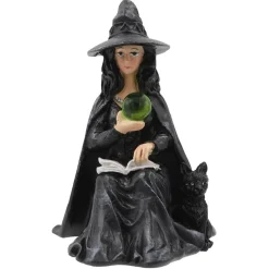 Mini Sitting Witch with Green Orb by Ashland®