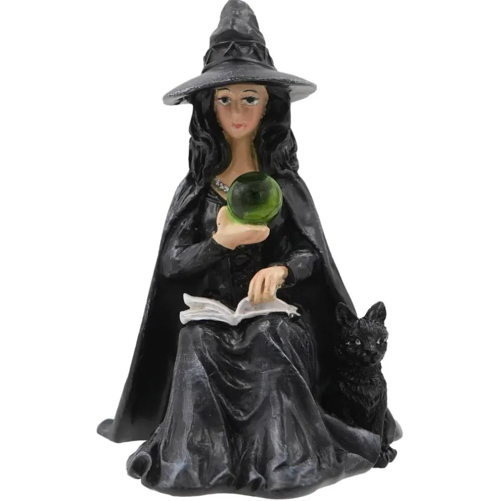 Mini Sitting Witch with Green Orb by Ashland®