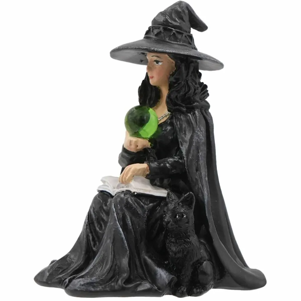 Mini Sitting Witch with Green Orb by Ashland®