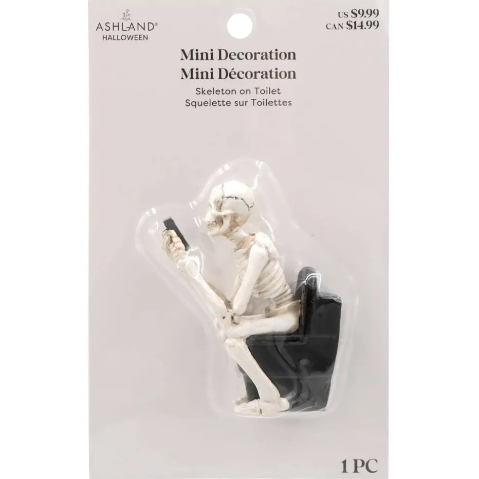 Mini Skeleton on Toilet by Ashland®