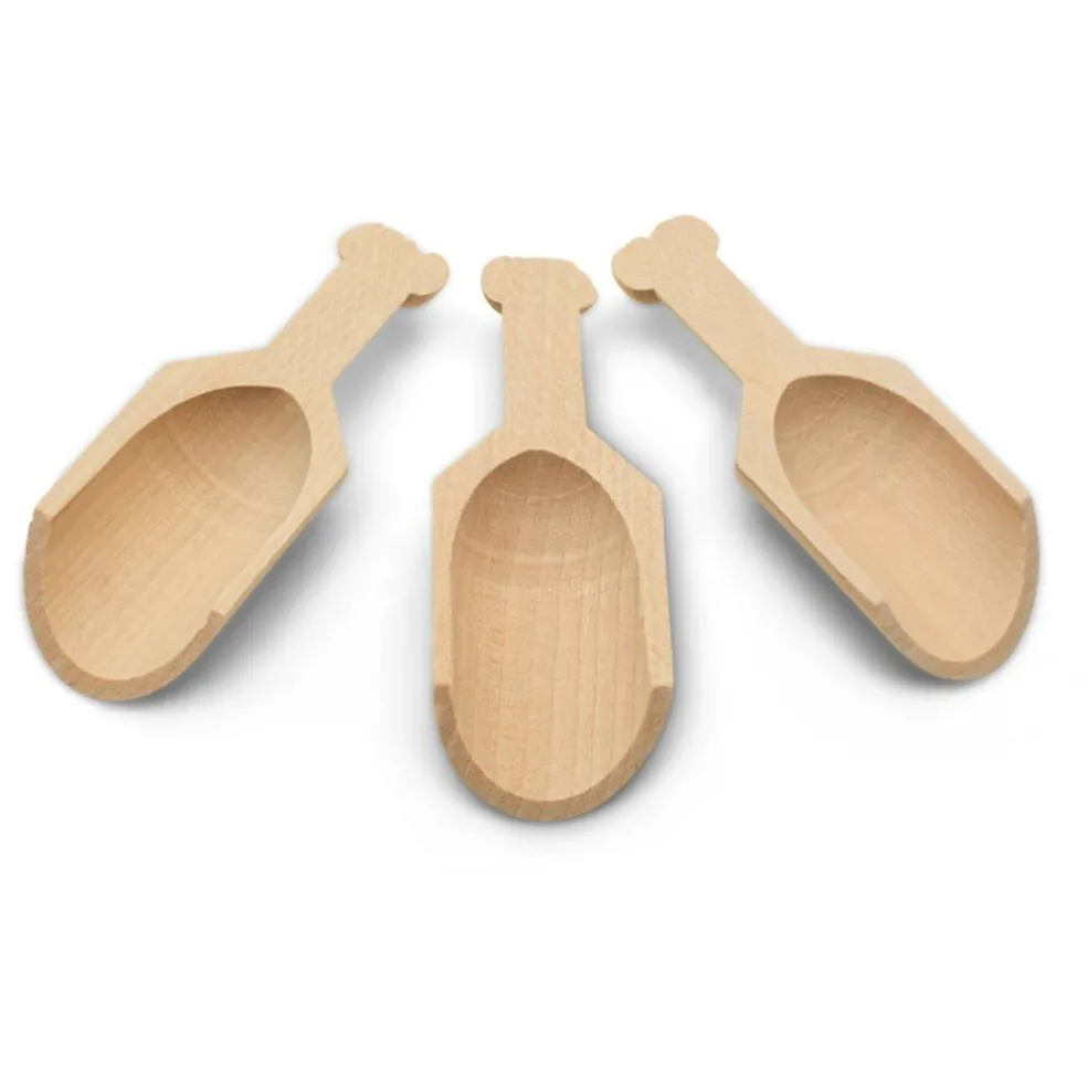 Mini Wooden Scoopers Assorted Sizes, Unfinished, for Bath Salts & Jars | Woodpeckers