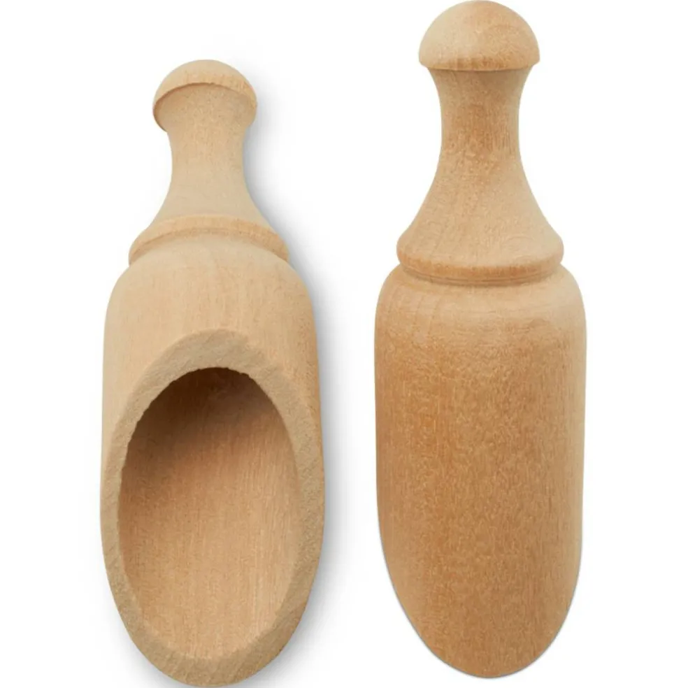 Mini Wooden Scoopers Assorted Sizes, Unfinished, for Bath Salts & Jars | Woodpeckers