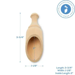 Mini Wooden Scoopers Assorted Sizes, Unfinished, for Bath Salts & Jars | Woodpeckers