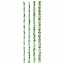 Mint Faceted Glass Round Beads by Bead Landing™