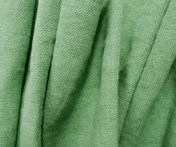 Mint Green Moygashel Washed Irish Linen Solid Home Decorating Woven Fabric By the Yard