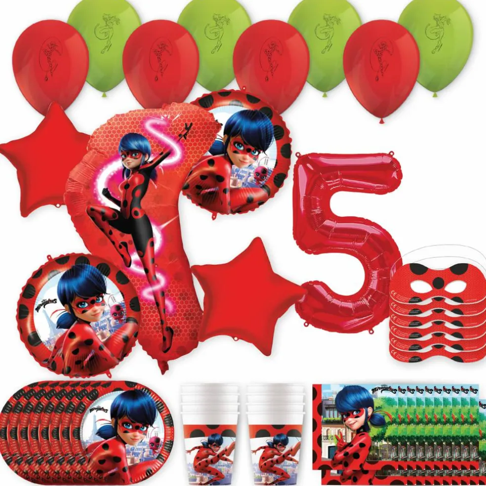 Miraculous Ladybug Birthday Party Kit with Number