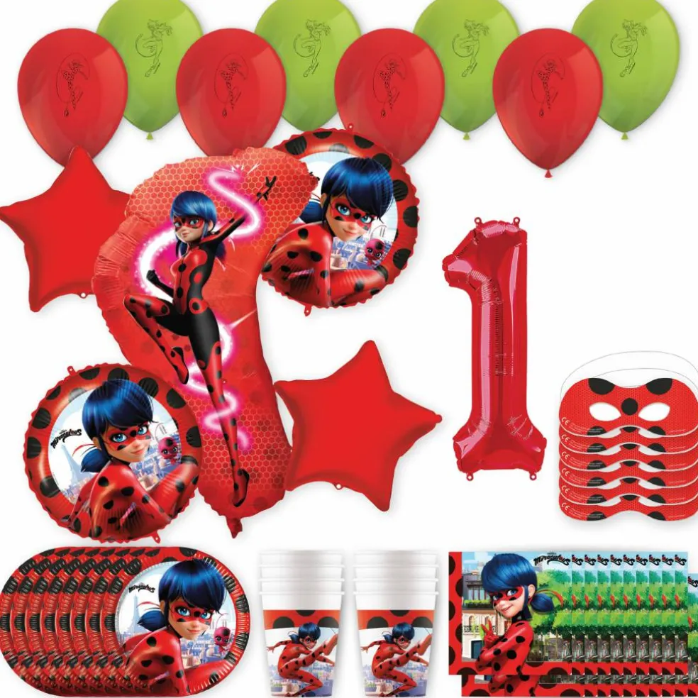 Miraculous Ladybug Birthday Party Kit with Number