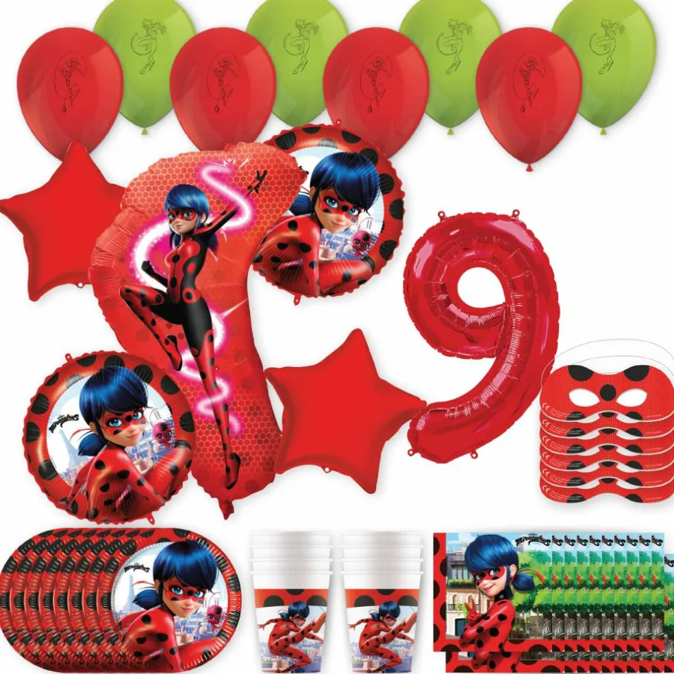 Miraculous Ladybug Birthday Party Kit with Number