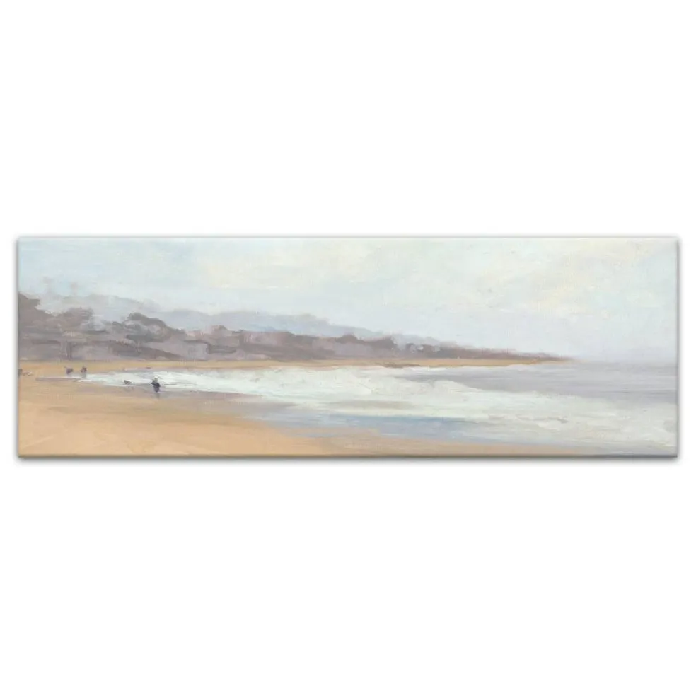 Misty Beach Stroll 36" x 12" Canvas Wall Art