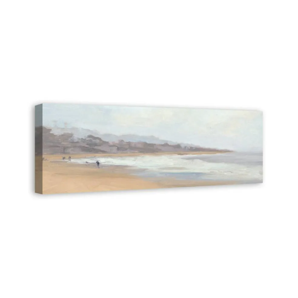 Misty Beach Stroll 36" x 12" Canvas Wall Art