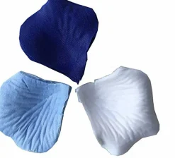 Mixed Blue and White Artificial Silk Flower Rose Petals for Wedding Aisle Decorations Flower Girl Scatter Petals Table Centerpieces