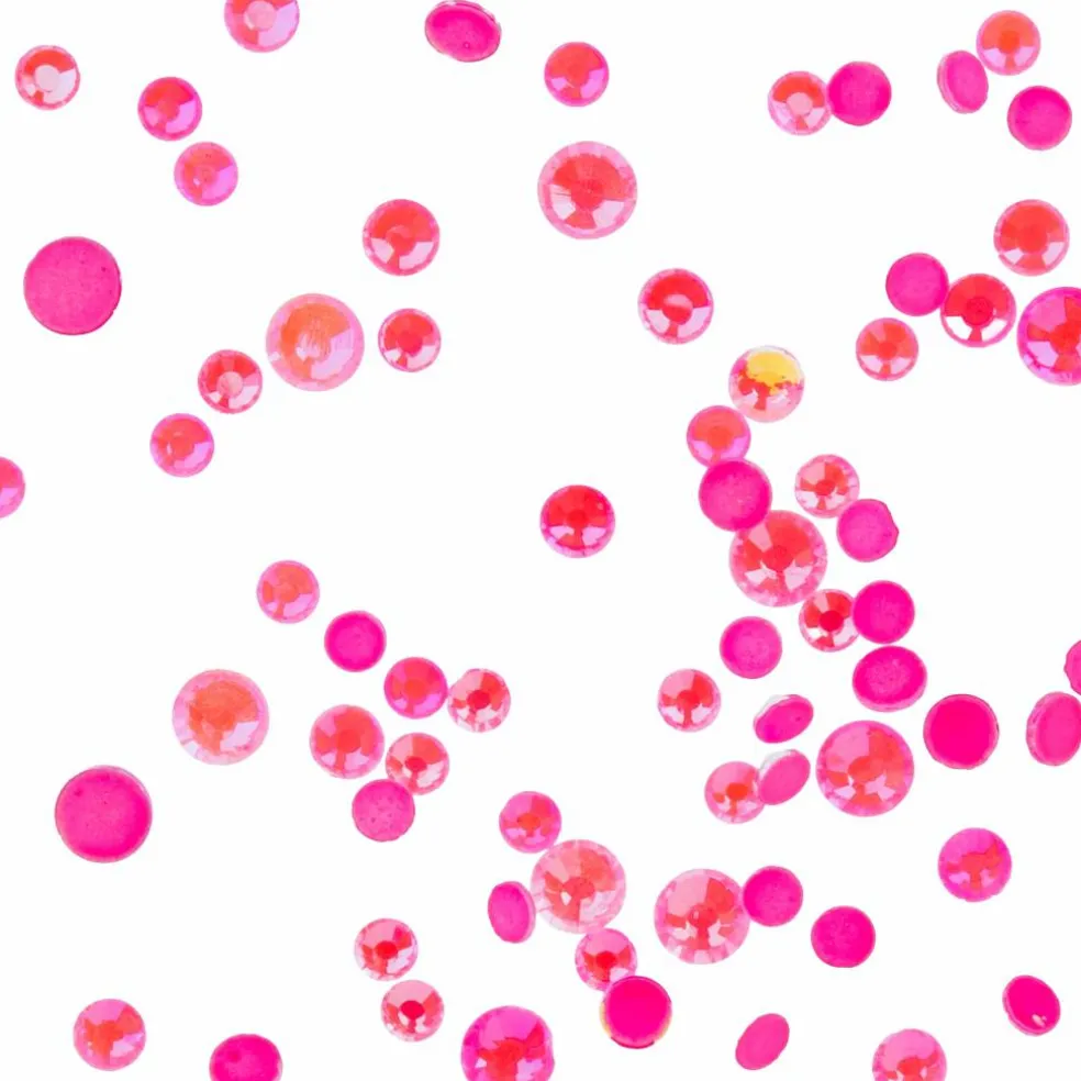 Mixed Hot Pink Opal Glass Flatback Rhinestones, 1,440ct. by Bead Landing™
