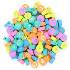 Mixed Neon Clay Alphabet Beads by Creatology™