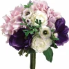 Mixed Purple & White Hydrangea, Ranunculus & Anemone Bouquet