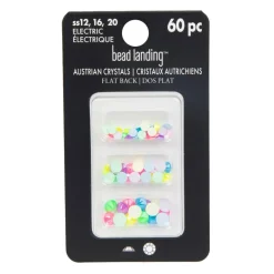 Mixed Round Flatback Austrian Crystals, 60ct. by Bead Landing™