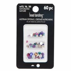Mixed Round Flatback Austrian Crystals, 60ct. by Bead Landing™