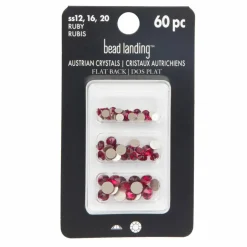 Mixed Round Flatback Austrian Crystals, 60ct. by Bead Landing™