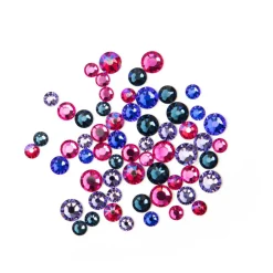 Mixed Round Flatback Austrian Crystals, 60ct. by Bead Landing™