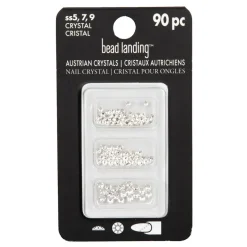 Mixed Round Flatback Austrian Crystals, 90ct. by Bead Landing™