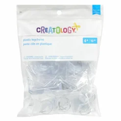 Mixed Shapes Clear Plastic Keychains, 16ct. by Creatology™