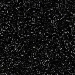 Miyuki Delica Bead Size 11/0, DB0010, Black, 5 grams