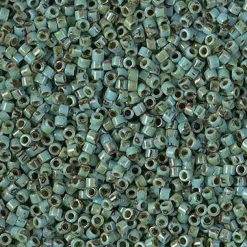 Miyuki Delica Bead Size 11/0, DB2264, Opaque Turquoise Blue Picasso, 5 grams