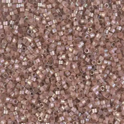 Miyuki Delica Bead Size 11/0, DB1879, Silk Inside Dyed Beige AB, 5 grams